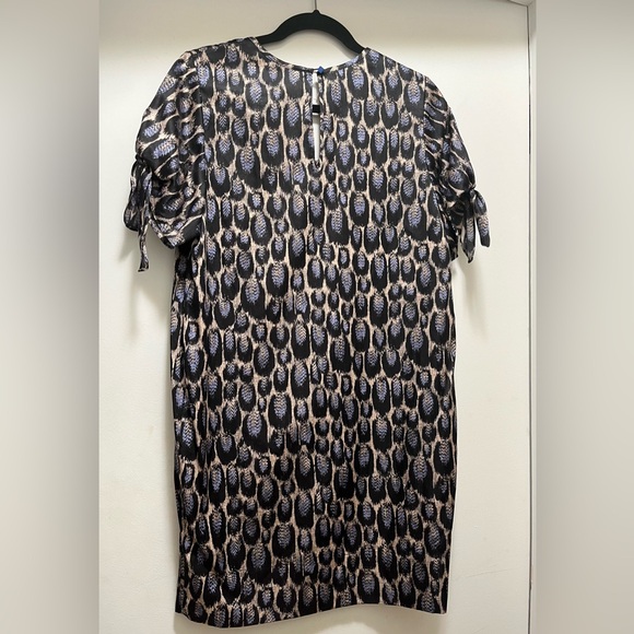 NWT Paul x Black and Blue pattern Silk Cotton Dress Size 38 US Size 8 - Picture 9 of 12